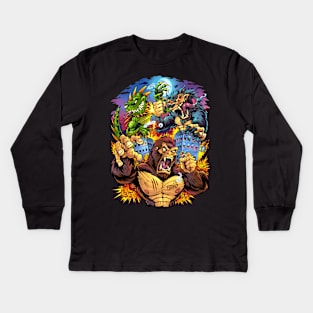 Rampage Arcade Tribute Kids Long Sleeve T-Shirt